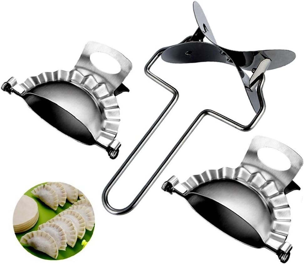 9cm Dumplings Pierogies Potstickers Rapid Making Tool Set (1×Dumpling Skin Maker & 2×Dumpling molds)