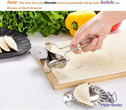 9cm Dumplings Pierogies Potstickers Rapid Making Tool Set (1×Dumpling Skin Maker & 2×Dumpling molds)