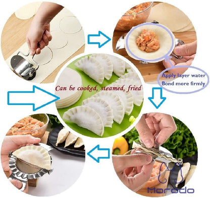 9cm Dumplings Pierogies Potstickers Rapid Making Tool Set (1×Dumpling Skin Maker & 2×Dumpling molds)