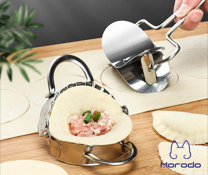 9cm Dumplings Pierogies Potstickers Rapid Making Tool Set (1×Dumpling Skin Maker & 2×Dumpling molds)