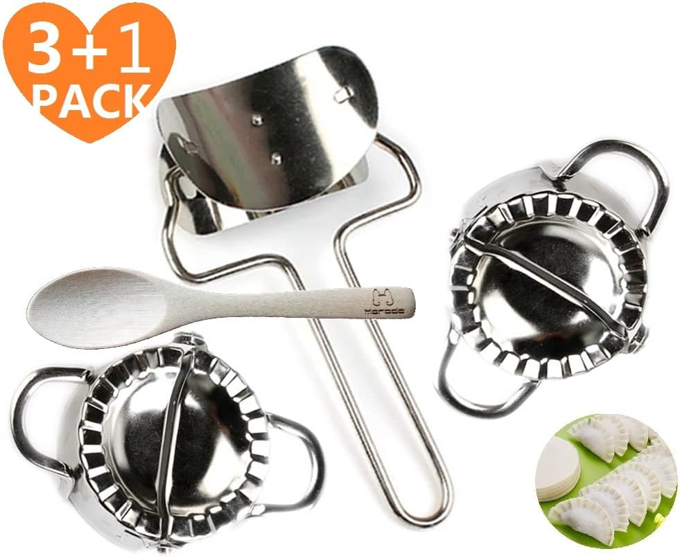 9cm Dumplings Pierogies Potstickers Rapid Making Tool Set (1×Dumpling Skin Maker & 2×Dumpling molds)
