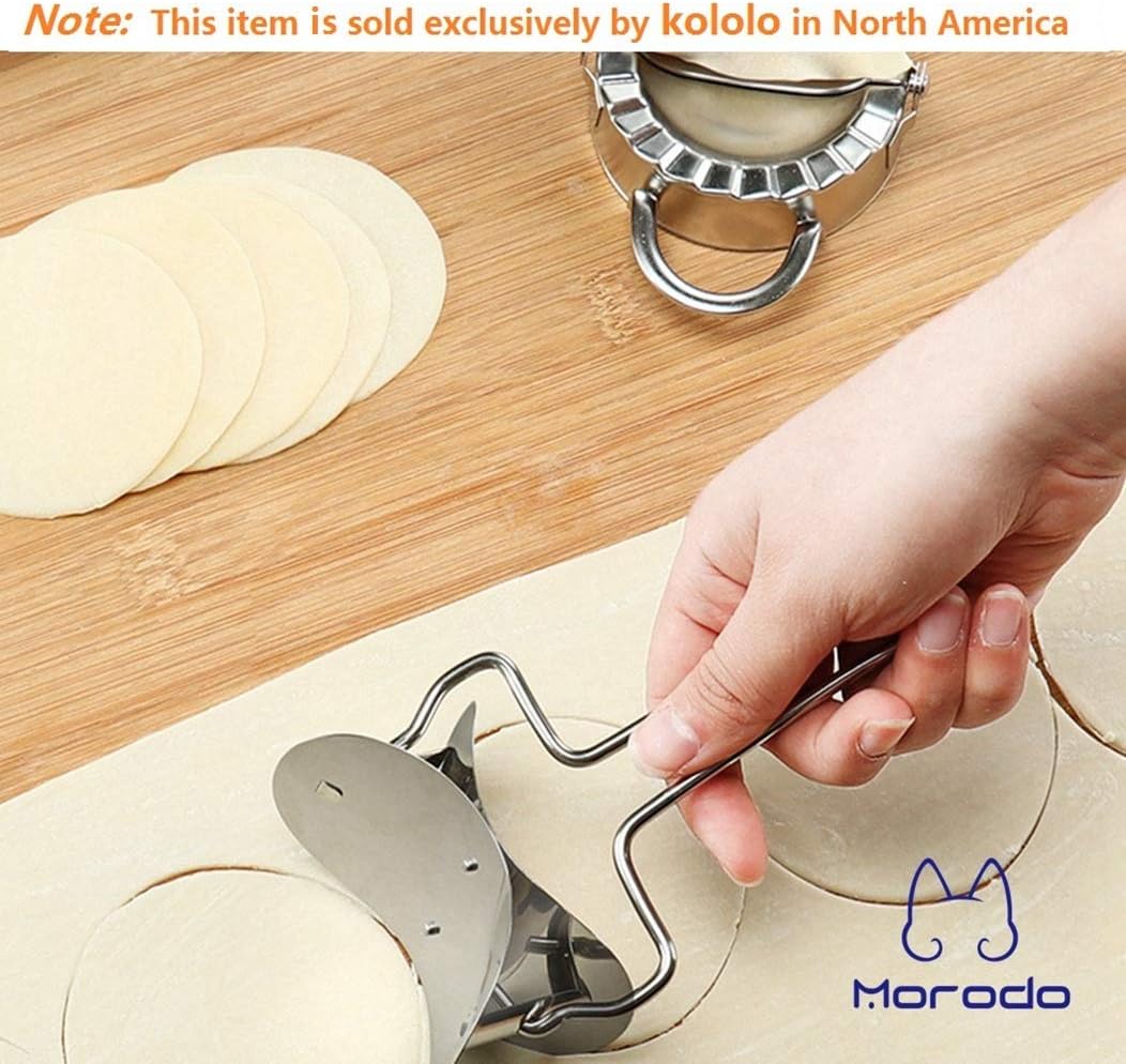 9cm Dumplings Pierogies Potstickers Rapid Making Tool Set (1×Dumpling Skin Maker & 2×Dumpling molds)