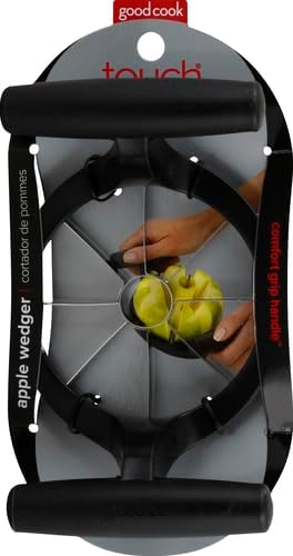 Touch Apple Wedger with Stainless Steel Cutting Edges and Protective Cover, Red