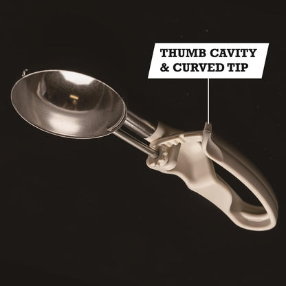 Size 20 YELLOW (1.77 oz.) VODOMAX Commercial Food Disher, Food Scoop, 1-5/8 oz. Disher, Stainless 18-10, Large Cookie Dough Scoop, Palm-Squeeze, Portion Control Scoop, #20 Ice Cream Scooper