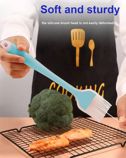 2 Pcs Silicone Basting Brush 10+8 Inch Pastry Brush- Green