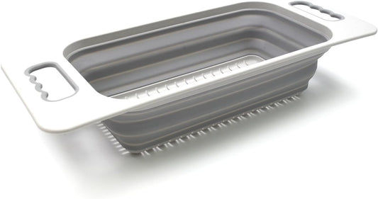 Over The Sink Rectangular Colander (Grey)