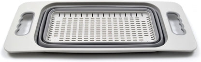 Over The Sink Rectangular Colander (Grey)
