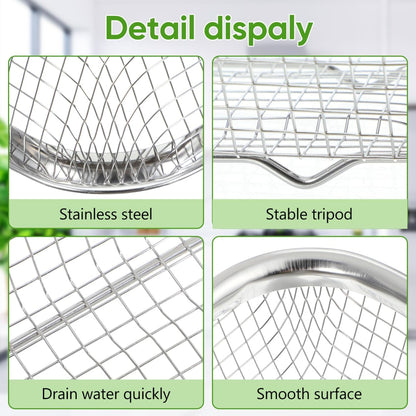Drain Basket Thickened Fruit and Vegetable Basket for Kitchen Sink Stainless Steel Drain for Kitchen Quick Container and Storage Size S 12.20 X 4.72 X 2.16 in