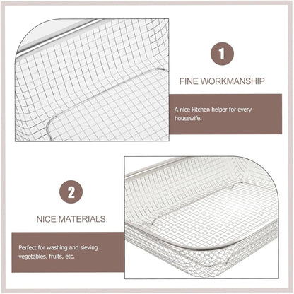 Drain Basket Thickened Fruit and Vegetable Basket for Kitchen Sink Stainless Steel Drain for Kitchen Quick Container and Storage Size S 12.20 X 4.72 X 2.16 in