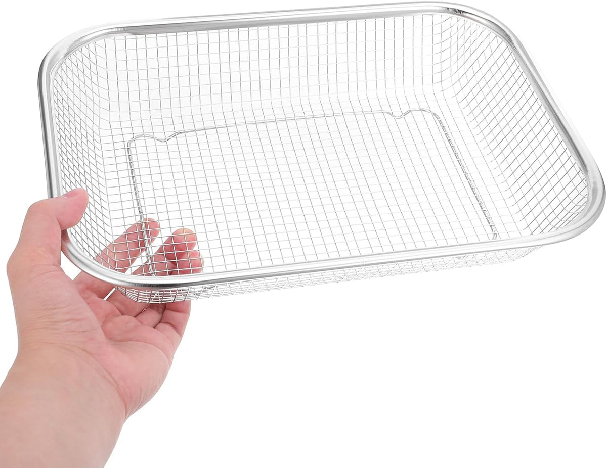 Drain Basket Thickened Fruit and Vegetable Basket for Kitchen Sink Stainless Steel Drain for Kitchen Quick Container and Storage Size S 12.20 X 4.72 X 2.16 in