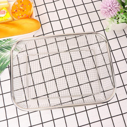 Drain Basket Thickened Fruit and Vegetable Basket for Kitchen Sink Stainless Steel Drain for Kitchen Quick Container and Storage Size S 12.20 X 4.72 X 2.16 in