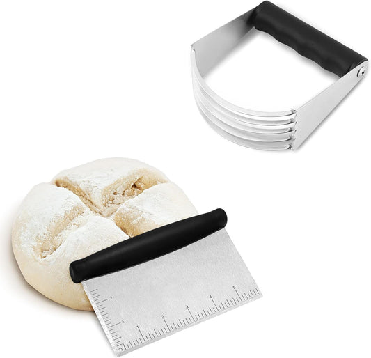 Metal Dough Blender,Pastry Shortening Blender Cutter,Heavy Duty Pastry Cutter,Pastry Blender And Butter Cutter for Mixing Flour Butter;Dough Pastry Scraper,Dough Cutter,Pastry Scraper (Style-C)