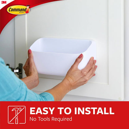 Organizing Caddy, 1 Caddy, 4 Large Strips | Strips Wall caddy, Tool Free Adhesive Organizer For Cleaning Supplies, Closets, Pantry, Home, And Office