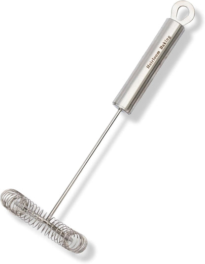 Heirloom Swedish Sauce and Gravy Whisk, Stainless Steel Cooking Whisk Tools | Easy Mixing, Durable Stainless Steel, Ergonomic Handle, Ideal for Gravies, Sauces, Custard, Pie Filling and Everyday Cooking.