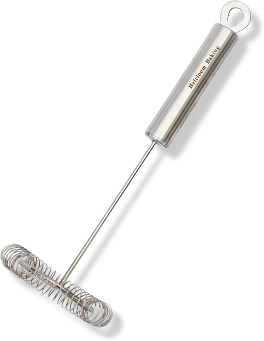 Heirloom Swedish Sauce and Gravy Whisk, Stainless Steel Cooking Whisk Tools | Easy Mixing, Durable Stainless Steel, Ergonomic Handle, Ideal for Gravies, Sauces, Custard, Pie Filling and Everyday Cooking.