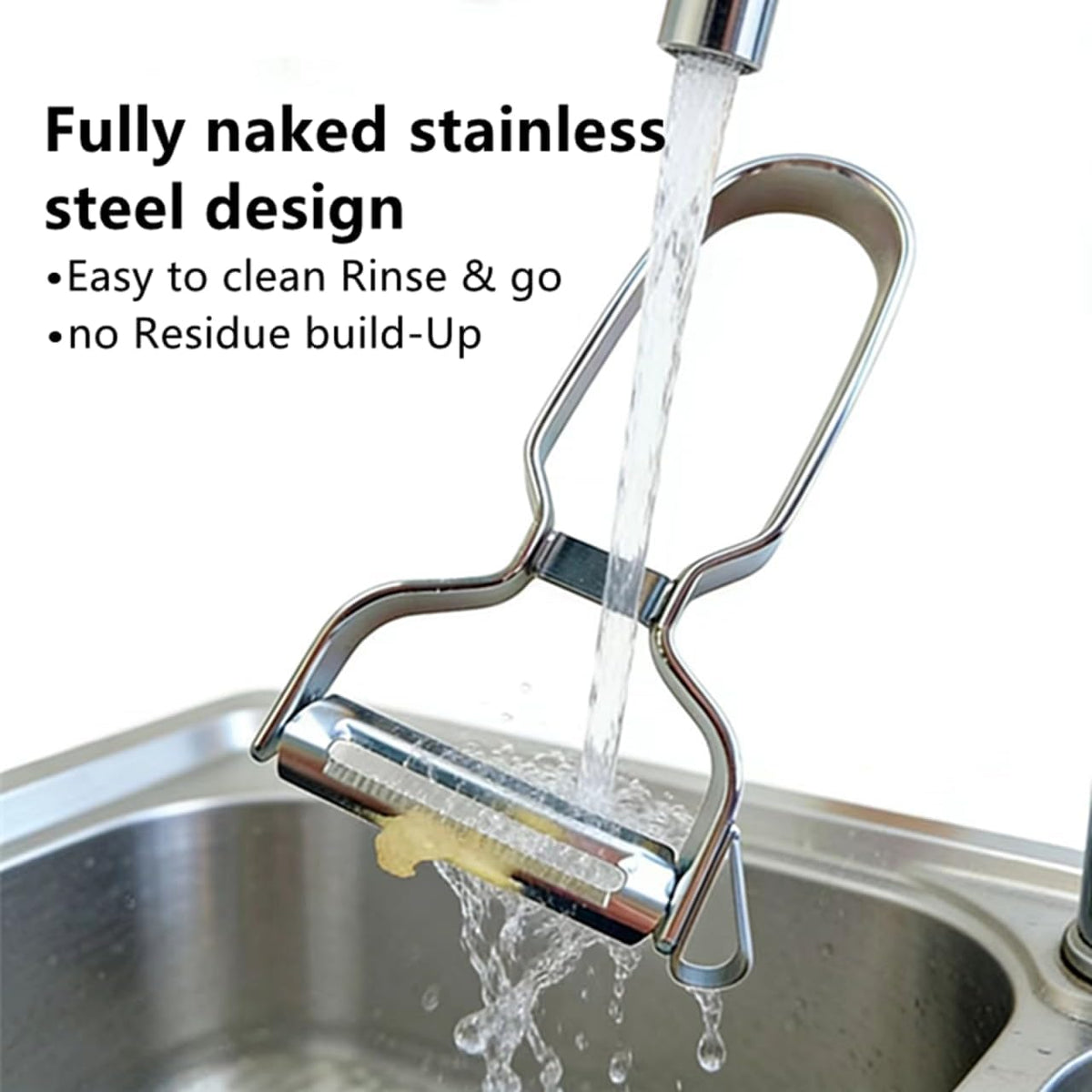 Ultra Sharp Y Stainless Steel Peeler, 90° Swivel Blade Vegetable Fruit Peeler for Kitchen, All Metal Apple Potato Peeler with Eye Remover