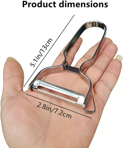 Ultra Sharp Y Stainless Steel Peeler, 90° Swivel Blade Vegetable Fruit Peeler for Kitchen, All Metal Apple Potato Peeler with Eye Remover