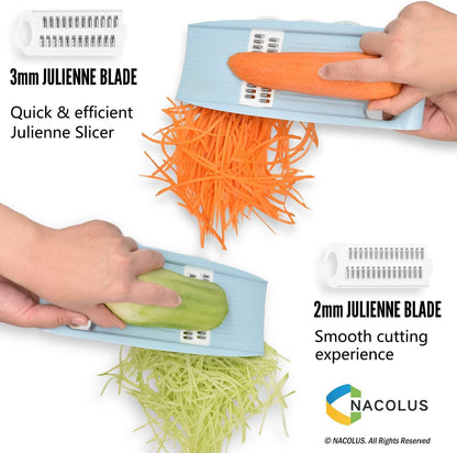 Handheld Mandoline Slicer for Kitchen, 5 in 1 Vegetable Slicer