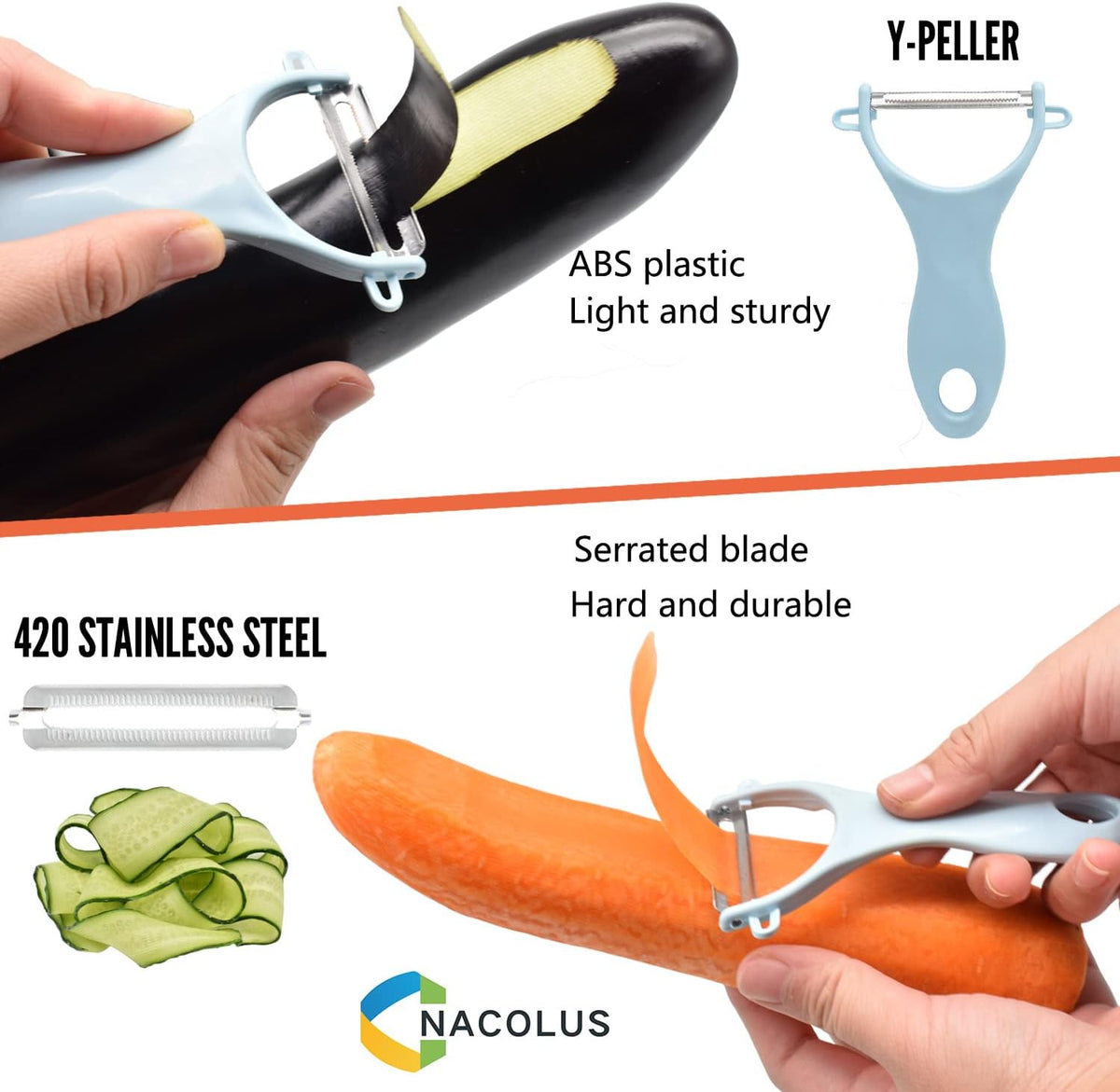 Handheld Mandoline Slicer for Kitchen, 5 in 1 Vegetable Slicer