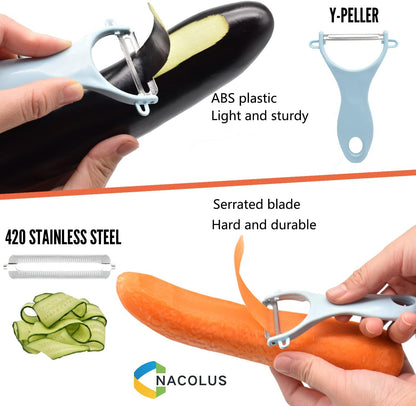 Handheld Mandoline Slicer for Kitchen, 5 in 1 Vegetable Slicer