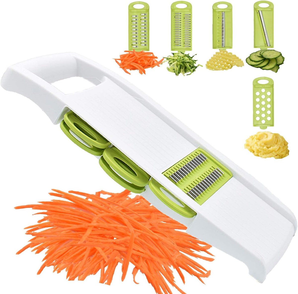 Handheld Mandoline Slicer for Kitchen, 5 in 1 Vegetable Slicer