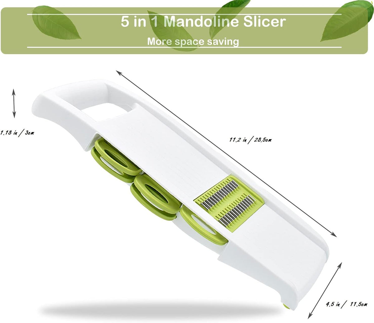 Handheld Mandoline Slicer for Kitchen, 5 in 1 Vegetable Slicer