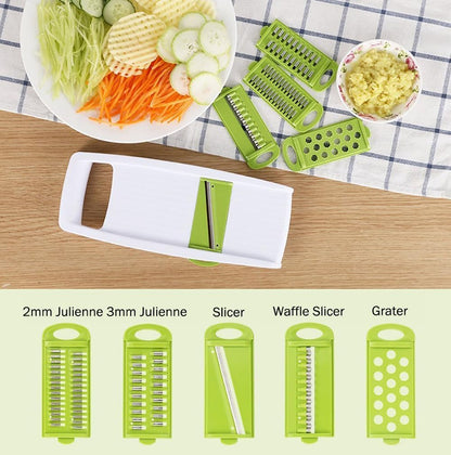 Handheld Mandoline Slicer for Kitchen, 5 in 1 Vegetable Slicer