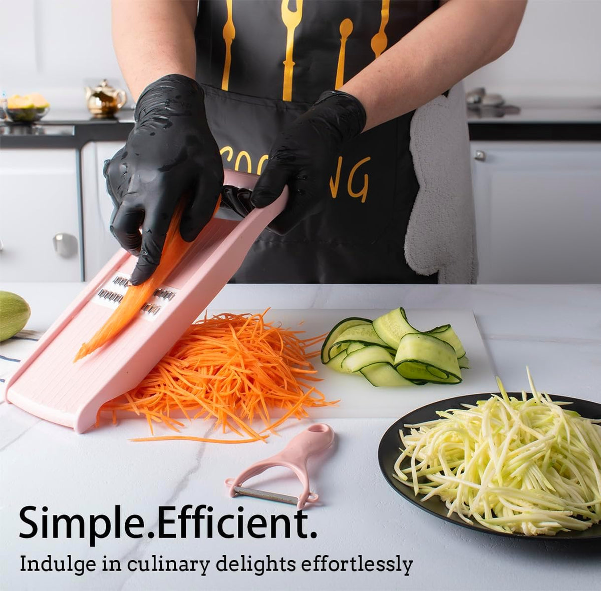 Handheld Mandoline Slicer for Kitchen, 5 in 1 Vegetable Slicer