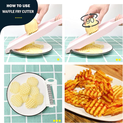 Handheld Mandoline Slicer for Kitchen, 5 in 1 Vegetable Slicer