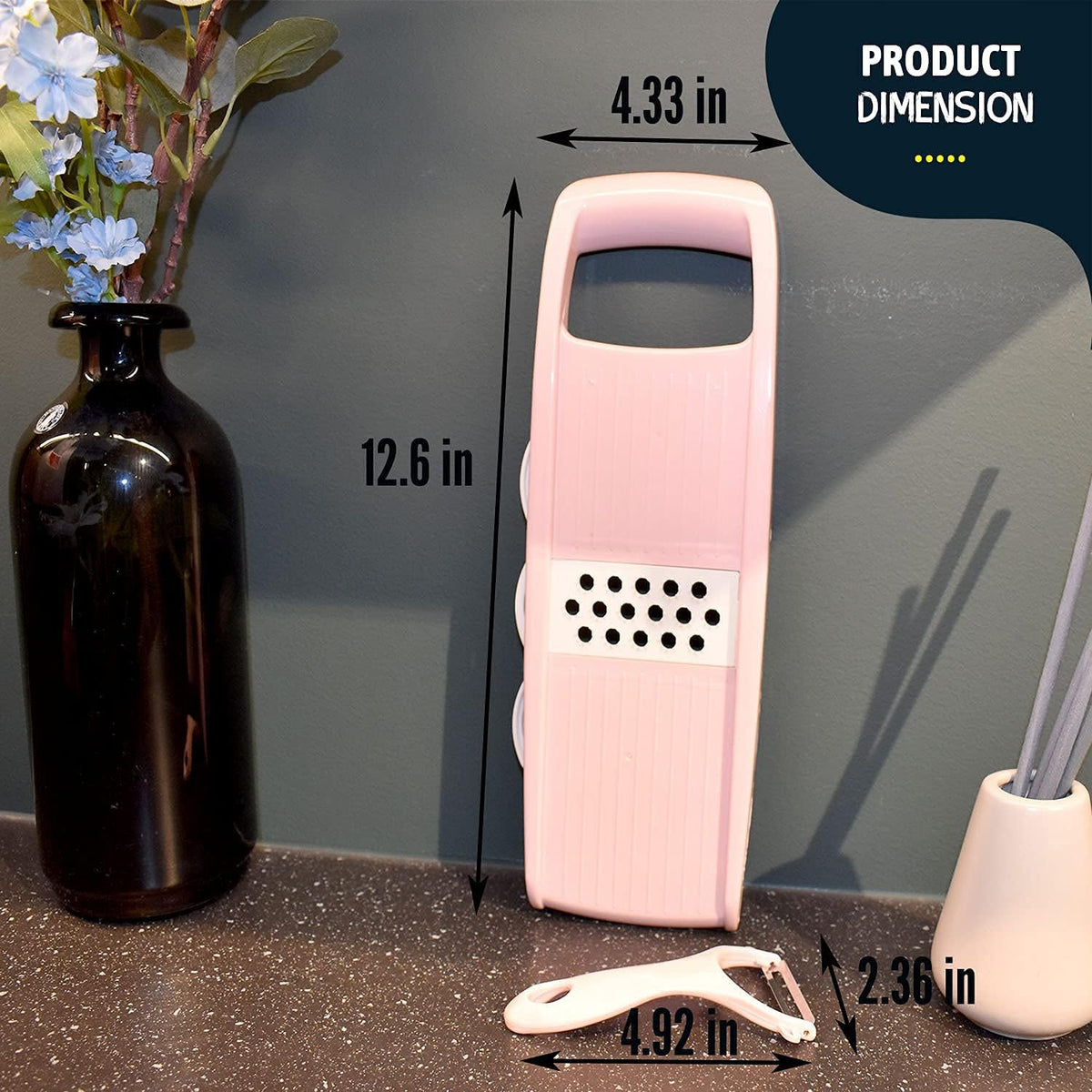 Handheld Mandoline Slicer for Kitchen, 5 in 1 Vegetable Slicer