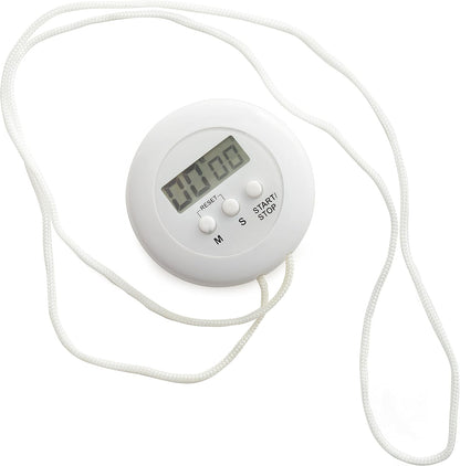 White Digital Timer On A Rope, One Size