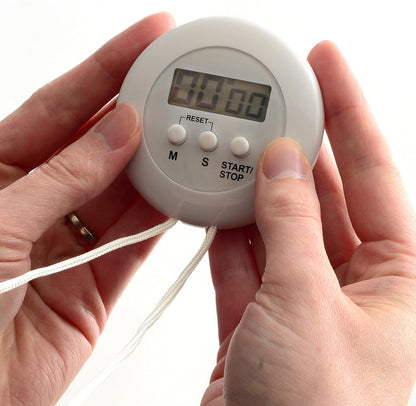White Digital Timer On A Rope, One Size