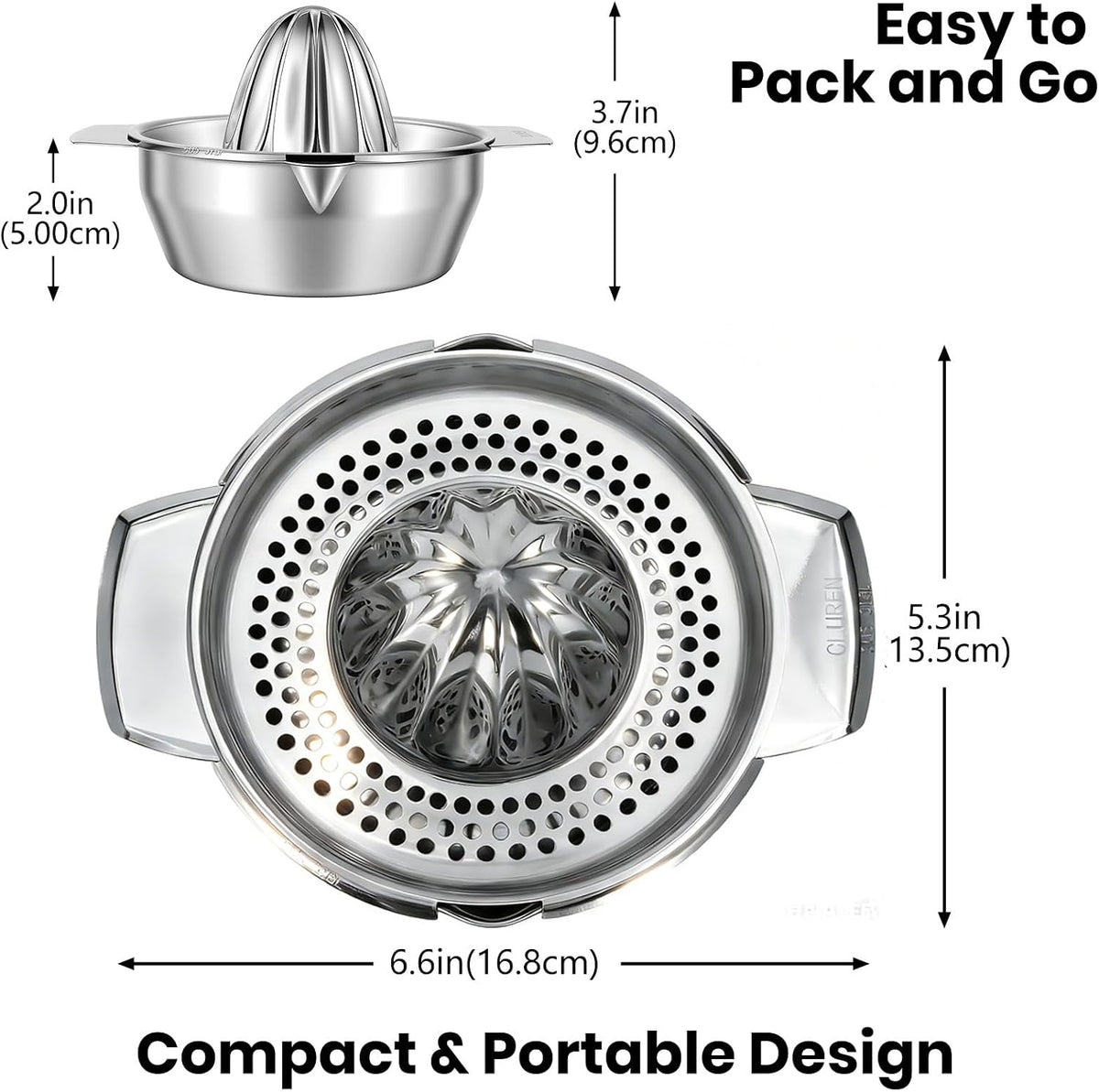Premium 316L Stainless Steel Lemon Squeezer & Manual Juicer - Heavy Duty Hand Press for Orange, Citrus, Lime | Dishwasher Safe & Anti-Corrosion