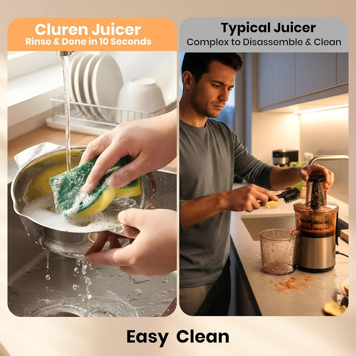 Premium 316L Stainless Steel Lemon Squeezer & Manual Juicer - Heavy Duty Hand Press for Orange, Citrus, Lime | Dishwasher Safe & Anti-Corrosion