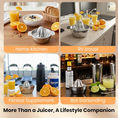Premium 316L Stainless Steel Lemon Squeezer & Manual Juicer - Heavy Duty Hand Press for Orange, Citrus, Lime | Dishwasher Safe & Anti-Corrosion