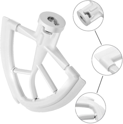 Flex Edge Beater Compatible With KitchenAid 4.5/5 Qt Tilt-Head Mixers,White