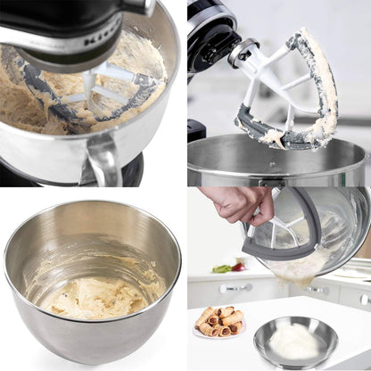Flex Edge Beater Compatible With KitchenAid 4.5/5 Qt Tilt-Head Mixers,White