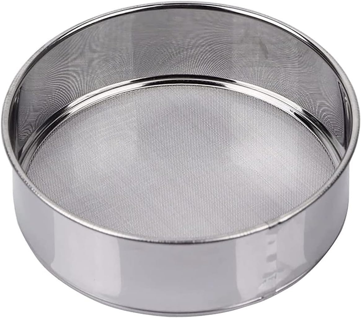 Flour Sifter, 20cm (7.87"), 40 Mesh, Round, Stainless Steel