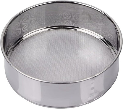 Flour Sifter, 20cm (7.87"), 40 Mesh, Round, Stainless Steel