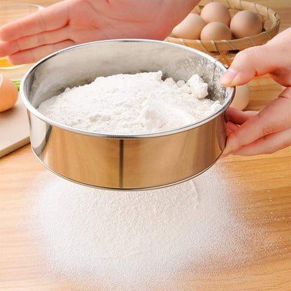 Flour Sifter, 20cm (7.87"), 40 Mesh, Round, Stainless Steel