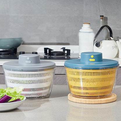 Electric Salad Spinner,Large Capacity Lettuce Spinner,4L Wireless USB
