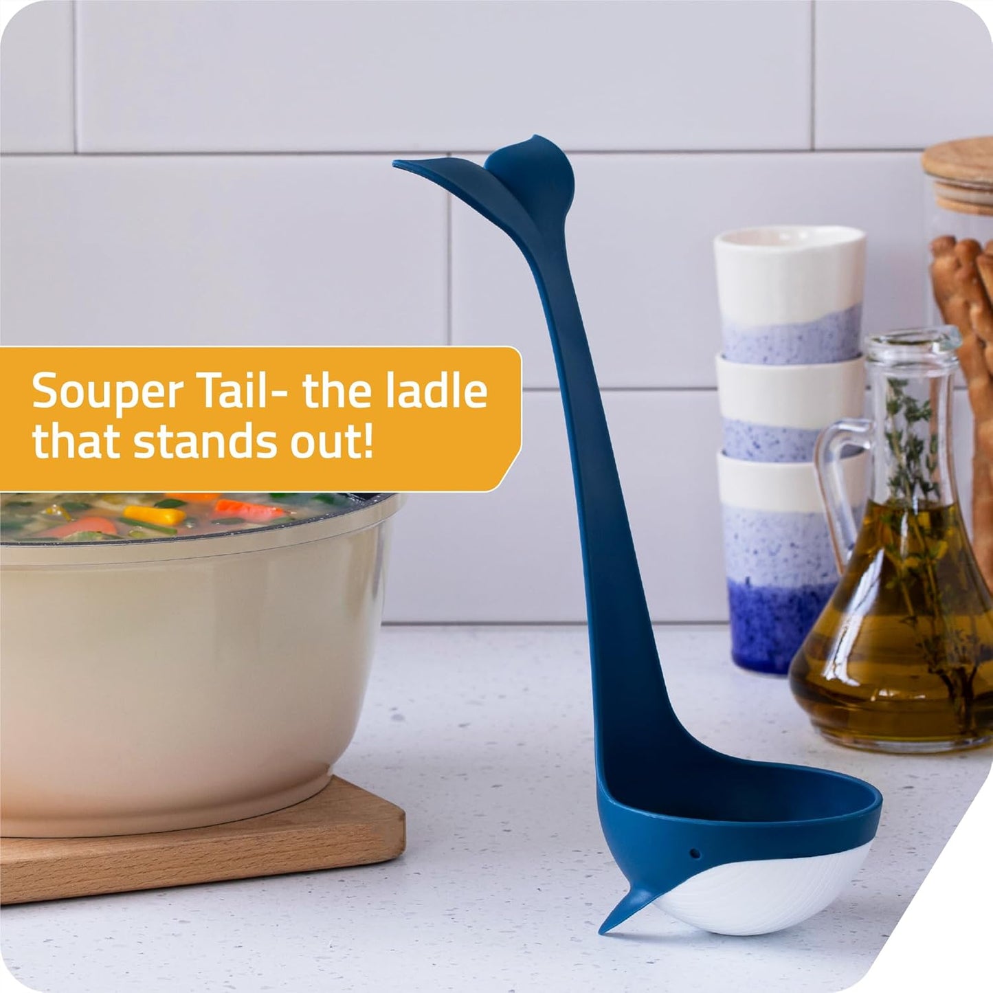 Souper Tail Soup Ladle - Ideal for Cooking, Serving Soup, Stew, and more – Fun and Decorative Ladle Spoon during Meals or Gatherings