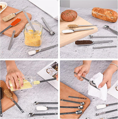 Copper Plate Measuring Cups and Spoons Set of 12, Copper Measuring Cups and Spoons Set with Leveler, Stainless Steel Measuring Spoons & Cups for Dry & Liquid Ingredients During Kitchen&Baking