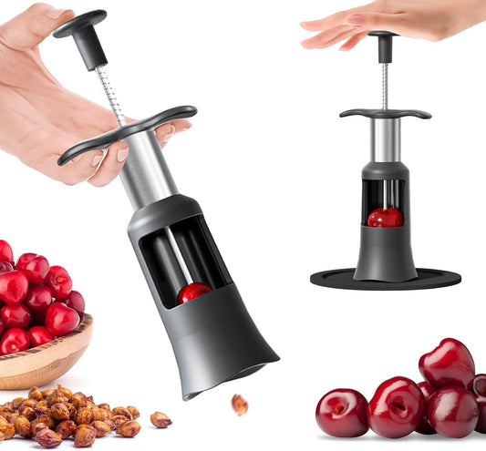 Cherry Pitter Remover, Heavy-Duty Plastic Core, Effortless Press-Type Operation, Compact Kitchen Gadget for Fast Fruit Coring & Deseeding