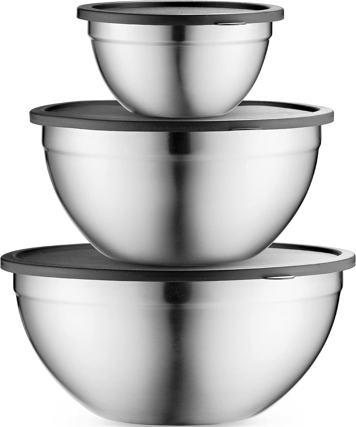 Table Concept 3 Set Mixing Bowls, Airtight Lids Stainless Steel Nesting Set