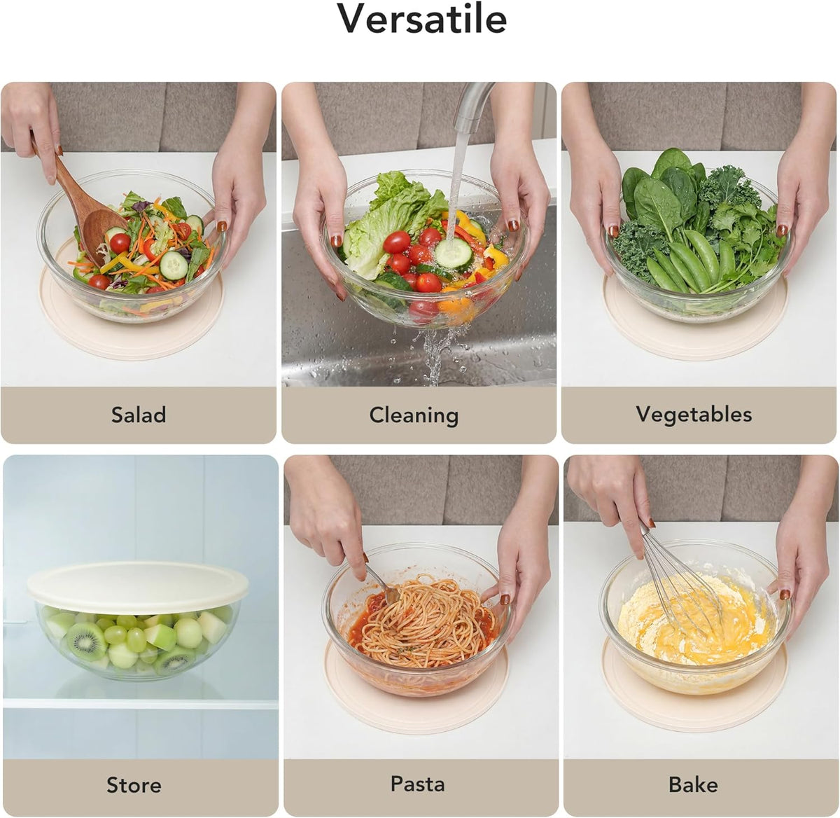 Salad Chopper with Bowl, Vegetable Chopper for Salad Prep, 8.5 Cup Glass Bowl, Food Chopper for Kitchen, Onion Chopper, BPA-Free & Dishwasher Safe, Easy Meal Prep Tool