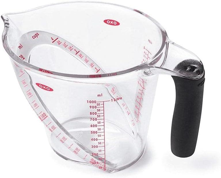 1 Litre Angled Measuring Jug, Transparent