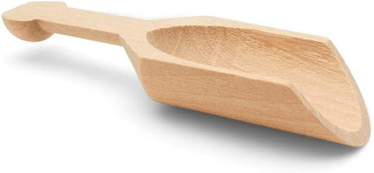 Small Wooden Teaspoon Scoops for Food Canisters & Jars, Teaspoon Measuring Spoons, Mini Wood Coffee scoop for Ground Coffee Bath Salts Manuka Honey & Laundry Powder, Pack of 25 Scoopers