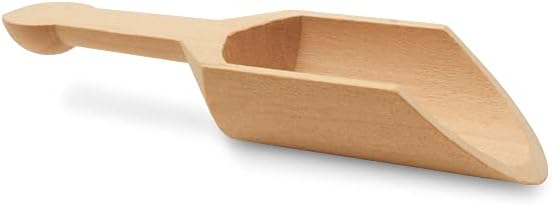 Small Wooden Teaspoon Scoops for Food Canisters & Jars, Teaspoon Measuring Spoons, Mini Wood Coffee scoop for Ground Coffee Bath Salts Manuka Honey & Laundry Powder, Pack of 25 Scoopers