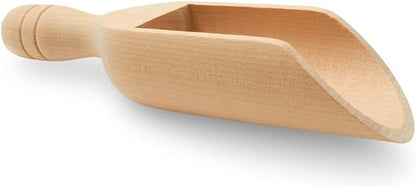 Small Wooden Teaspoon Scoops for Food Canisters & Jars, Teaspoon Measuring Spoons, Mini Wood Coffee scoop for Ground Coffee Bath Salts Manuka Honey & Laundry Powder, Pack of 25 Scoopers